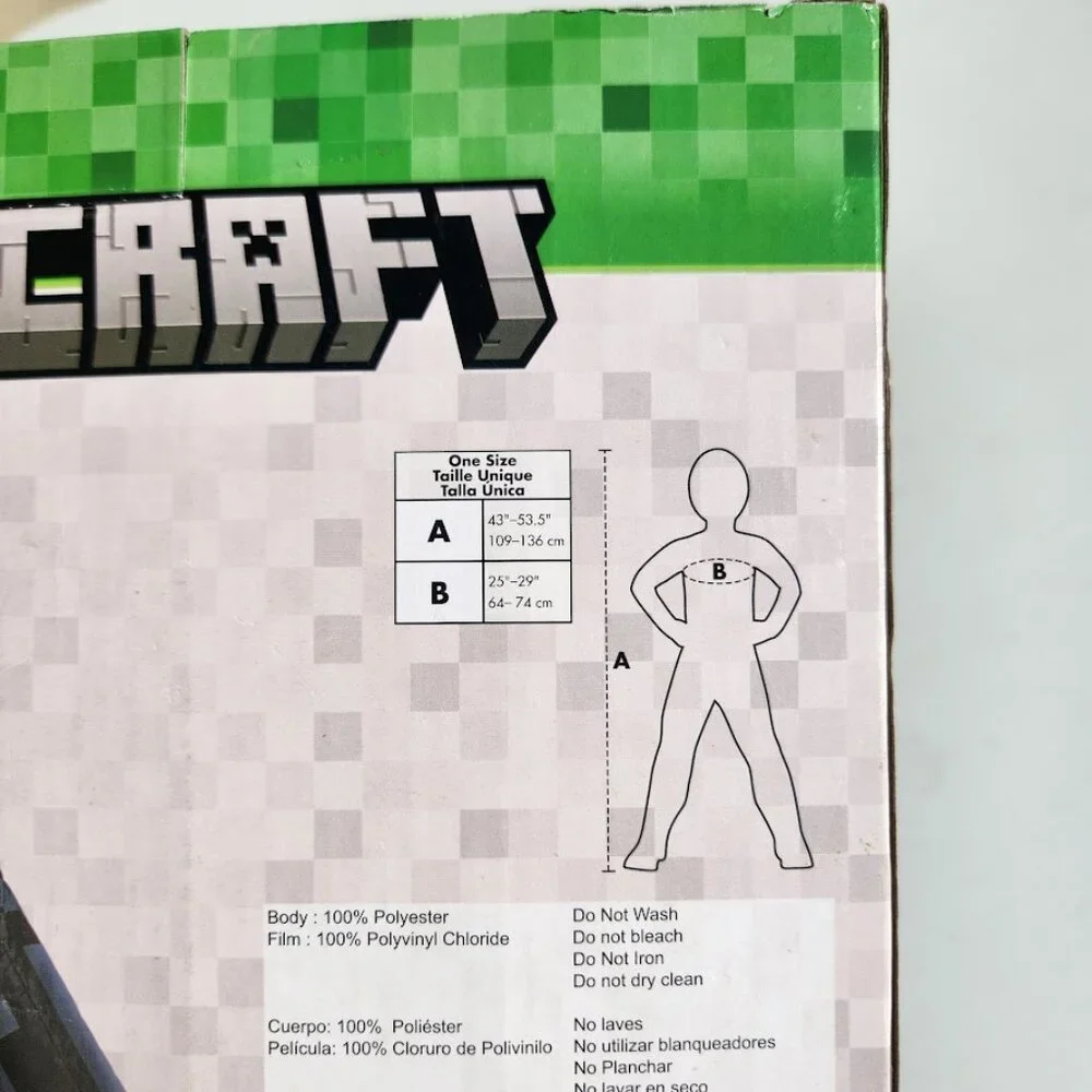 Minecraft Children's Kids Enderman Inflatebale Costume FABRIC ONLY  Zipper closu